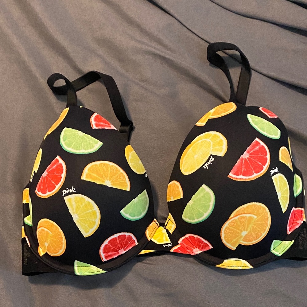 Victoria's Secret PINK Citrus Print Bra NWOT